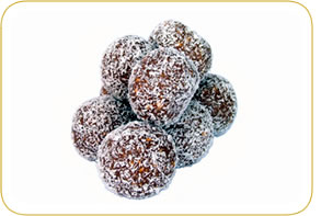 Trufas de chocolate y coco (6 personas)